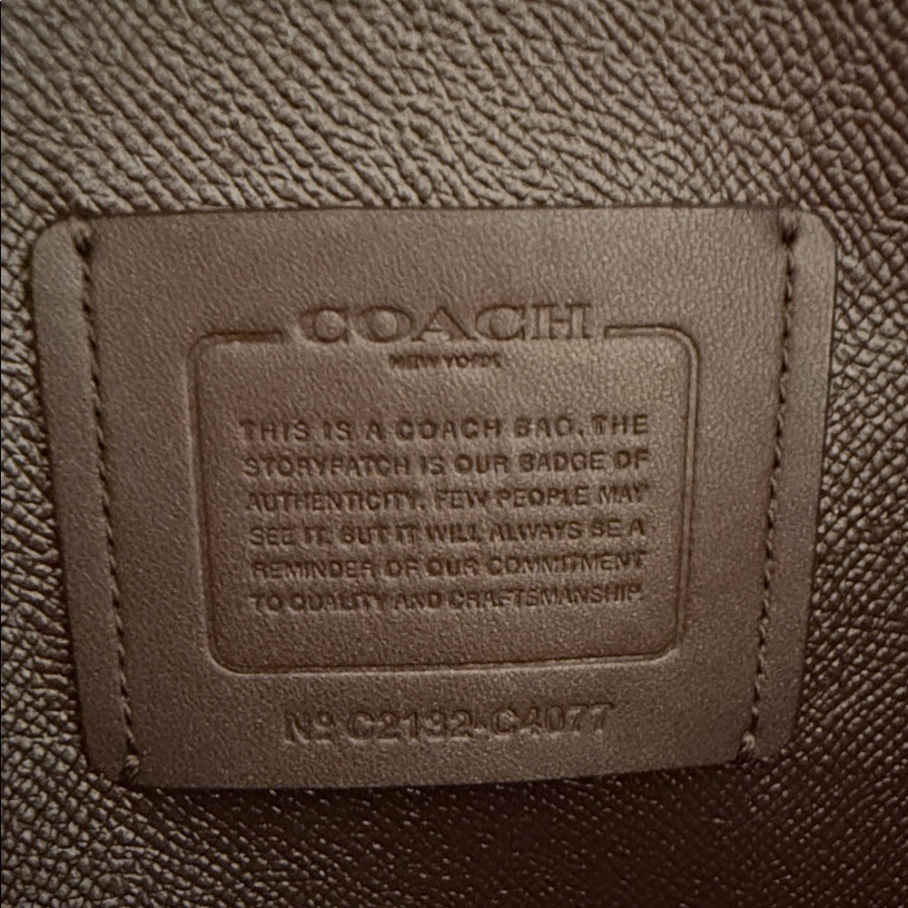 Coach Tatum Large Carryall Leather Tote Tan Beige - Picture 7 of 10